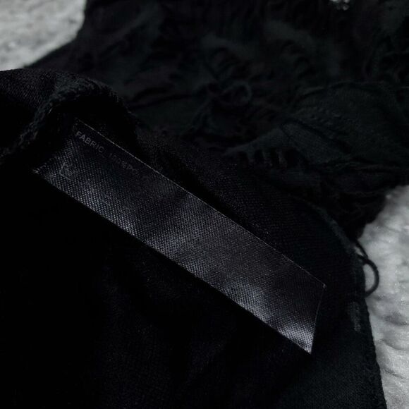 READ Dolls Kill Widow Toxic For Life Shredded Top Shirt Black Size Large - Picture 10 of 10